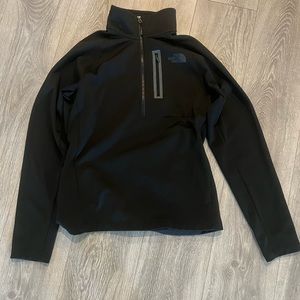 North Face black half zip size small
